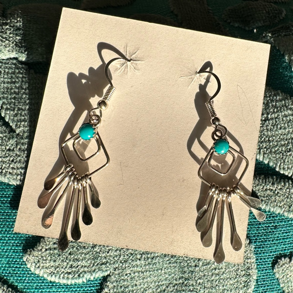 NIB Navajo Silver & Turquoise Earrings